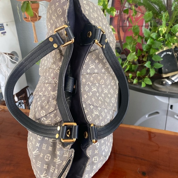 LOUIS VUITTON MINI LIN IDYLLE FANTAISIE HOBO BLUE MONOGRAM LARGE SHOULDER BAG - Picture 7 of 17